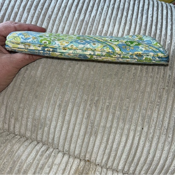 Vera Bradley Travel Wallet in English Meadow blue yellow green floral - Picture 3 of 7